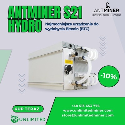 NOWOŚĆ! Antminer S21 Hydro 335 TH/s od Bitmain!