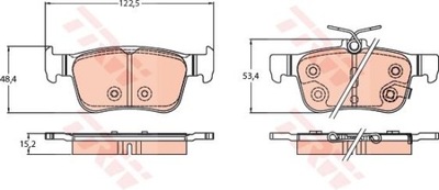 ZAPATAS DE FRENADO PARTE TRASERA HONDA CIVIC 1,0 17-  