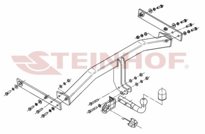 BARRA DE REMOLQUE GANCHO DE REMOLQUE VW TIGUAN 2007-  