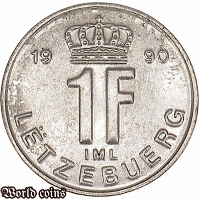 1 FRANK 1990 LUKSEMBURG