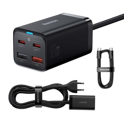 Baseus ładowarka sieciowa 65W USB-C USB GaN PD QC