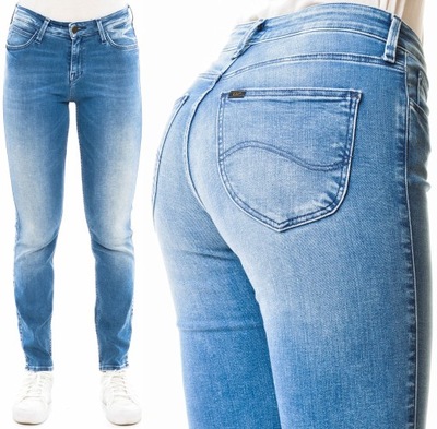 LEE spodnie SLIM STRAIGHT jeans ELLY W32 L31