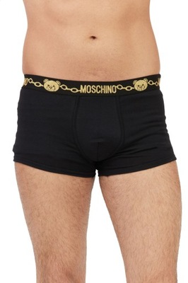 MOSCHINO UNDERWEAR Czarne bokserki męskie z logo S