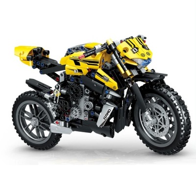 Tech Motorcycle Car Model Building Blocks Speed Racing Car City Vehicle