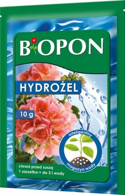 Hydrożel 10g Biopon zwiększa chłonność gleby