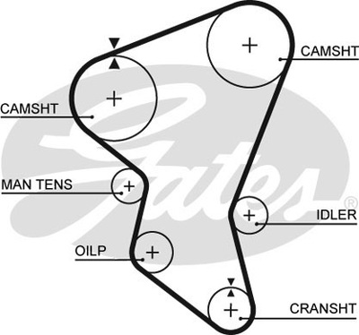 Gates 5171xs ремінь розподільного валу фото №1