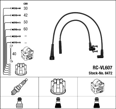 NGK 8472 ПРОВОДА ZAPLONOWE 8472