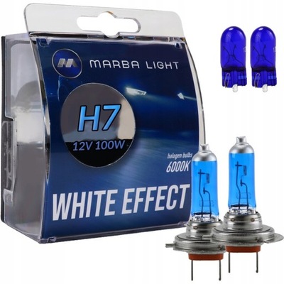 LAMPS H7 12V 100W MARBA LIGHT WHITE EFFECT + W5W  