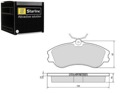 КОЛОДКИ ТОРМОЗНЫЕ CITROEN XSARA 1 КОМПЛЕКТ STARLINE