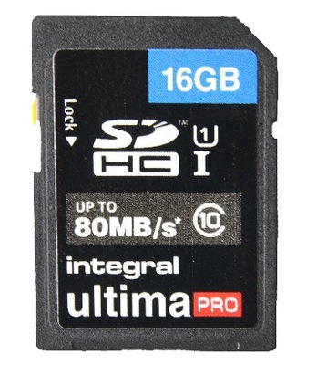 KARTA PAMIĘCI INTEGRAL 16GB SDHC CLASS 10 80MB/s