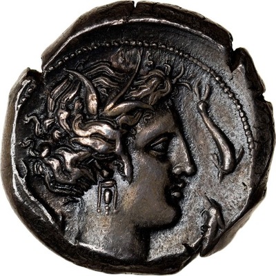 Sycylia, Tetradrachm, 330-305 BC, Lilybaion, Srebr