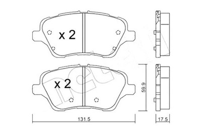 КОЛОДКИ ТОРМОЗНЫЕ FORD B-MAX 12- METELLI