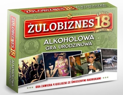 GRA ŻULOBIZNES NA 18 urodziny prezent kieliszki