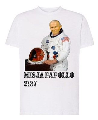 Koszulka T-Shirt Papaj Papież 2137 Śmieszny r.L