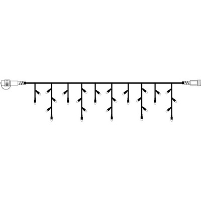 System ICICLE IP44 3x0,4m 50LED kurtynka ciepła b.