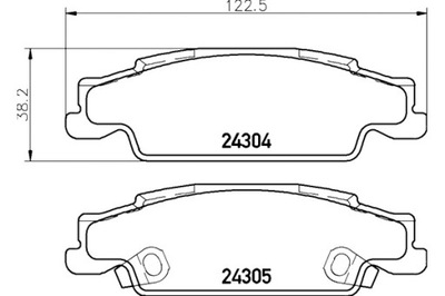 BREMBO ZAPATAS DE FRENADO PARTE TRASERA CADILLAC CTS STS 2.6-5.7 03.02-12.12  