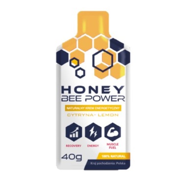 HONEY BEE POWER ŻEL ENERGETYCZNY 40 g cytryna