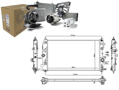 RADUADOR DEL MOTOR DE AGUA CHEVROLET CRUZE OPEL ASTRA J ASTRA J GTC  