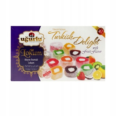 LOKUM TURECKIE GALARETKI OWOCOWE MIX TURKISH DELIGHT 350 g UGURLU