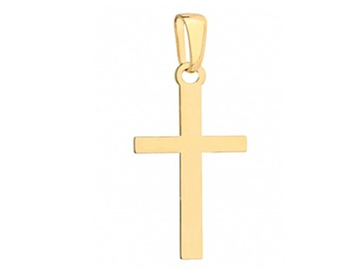 Złoty krzyż 585 mały ZŁOTY GŁADKI krzyżyk