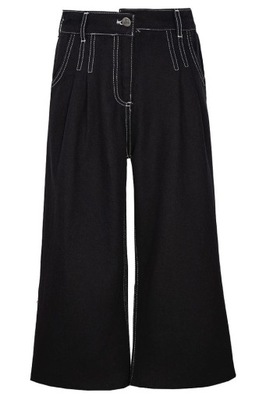 Szerokie luźne jeansy spodnie jeansowe modne mięciutkie czarne szwedy 170