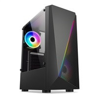 1stCOOL skříň SHARK 2, middle tower, AU, USB 3.0, bez zdroje, RGB fan, průh