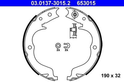 ATE 03.0137-3015.2 JUEGO ZAPATAS HAMULCOWYCH, HAMU  