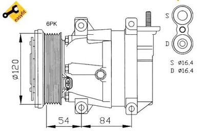 COMPRESSOR AIR CONDITIONER CHEVROLET LACETTI 05-  