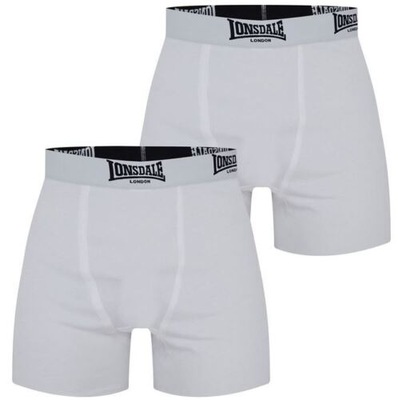 LONSDALE Bokserki Majtki Bielizna Białe 2pack XL