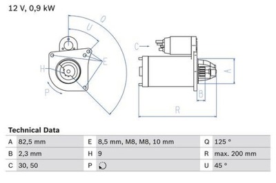 BOSCH 0 986 019 311 СТАРТЕР