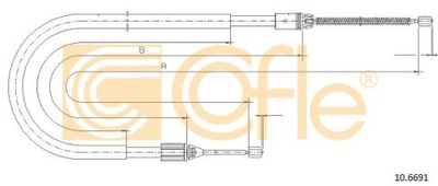 7700834651 CABLE DE FRENADO RENAULT MEGANE  