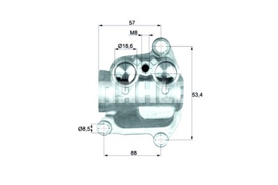 MAHLE TERMOSTATAS AUŠINTUVO ALYVOS 100°C BMW X5 E70 4.8 10.06-03.10 