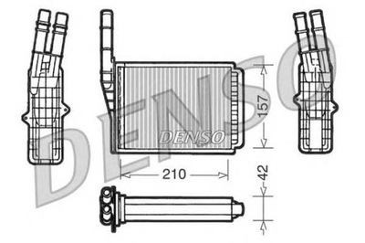 DENSO ОБОГРЕВАТЕЛЬ (210X157X42) RENAULT ESPACE IV 1