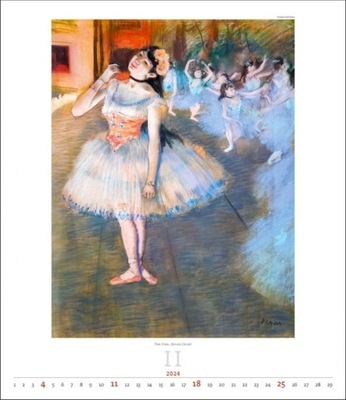 Degas Impresjonizm kalendarz 2024 reprodukcje Sisley Renoir Pissaro Gogh