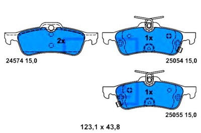 Ate гальмівні колодки гальмівні honda civic ix 1.4-2.2d 02.12 фото №1