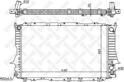 RADUADOR DEL MOTOR AUDI 100 C4 2.8 E 90-94  