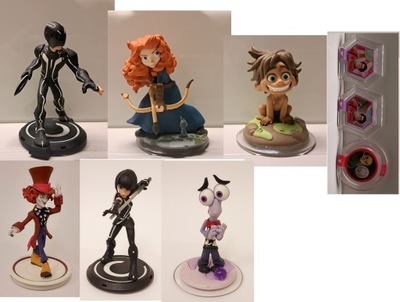 DISNEY INFINITY 6SZT FIGURKI I 3 DYSKI ZESTAW