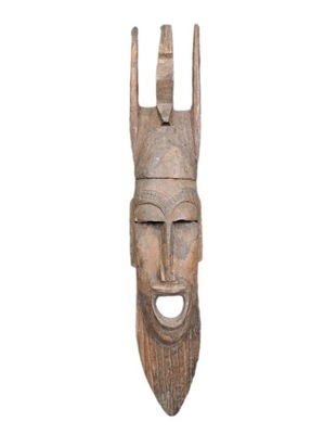 STARA, DREWNIANA MASKA AFRYKAŃSKA Marka, Mali wys. 51 cm