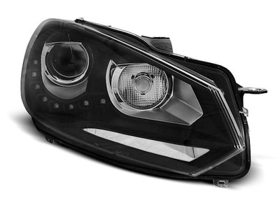 FAROS PARTE DELANTERA VW GOLF 6 BLACK DIODO LUMINOSO LED DE DÍA RL DIODOWE  