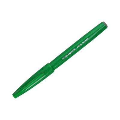 Pisak pędzelkowy zielony Brush Sign Pen Pentel SES15