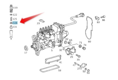 Підкладка мідна насоса уприскування mercedes w202 фото №1