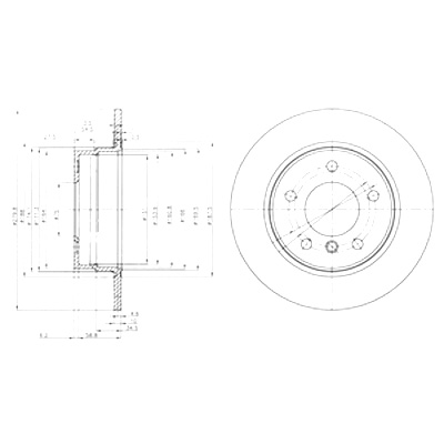 DRIVE+ ДИСКИ ДИСКОВЫЕ ТОРМОЗНОЕ 2SZT. ЗАД BMW 1 2.0B 04-07 279 8X10X5OTW фото