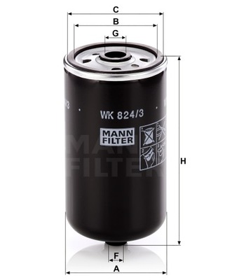 Filtr paliwa Mann-Filter WK 824/3