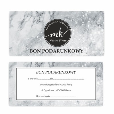 Bon, voucher podarunkowy DL 25 szt