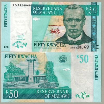 Malawi 50 Kwacha 2003 P-45b UNC