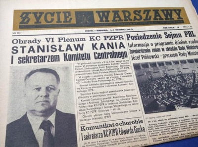 Stanisław Kania I sekretarzem KC PZPR 1980