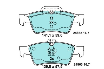 ATE ZAPATAS DE FRENADO CERÁMICOS PARTE TRASERA MERCEDES E T-MODEL S212 E W212  