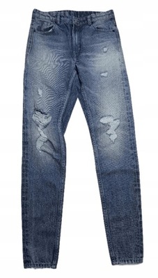 Spodnie Slim Mom Trashed Jeans H&M r.38