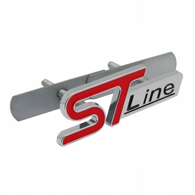 EMBLEMA LOGOTIPO INSIGNIA FORD ST LINE REJILLA DE RADIADOR - ROJO  