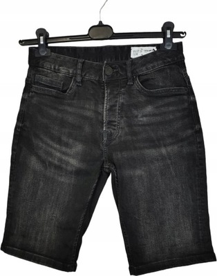 Denim Co Slim Jeansowe SPODENKI Czarne Modne 28